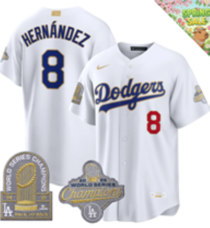 Men 2026 Los Angeles Dodgers #8 Hernanzed white Game Nike MLB Jersey 0504001